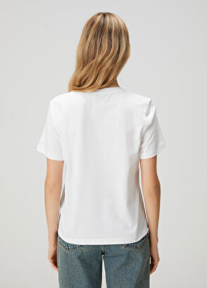 Beymen Club Agatha Beyaz Taş İşlemeli T-shirt - 5