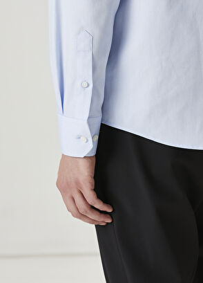 Beymen Club Comfort Fit Açık Mavi Non-iron Oxford Gömlek - 8