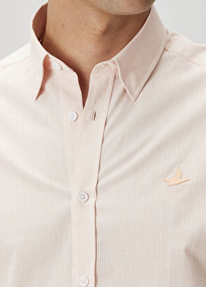 Beymen Club Comfort Fit Kayısı Çizgili Gömlek - 7