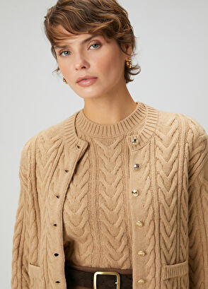 Beymen Club Camel Balıksırtı Örgü Hırka - 3