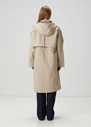 Beymen Club Light Beige Hooded Trench Coat - 6