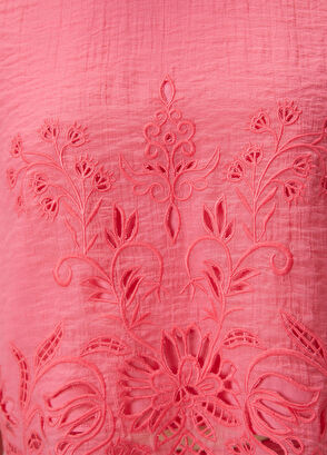 Beymen Club Pembe Nakışlı Balon Kol Bluz - 6