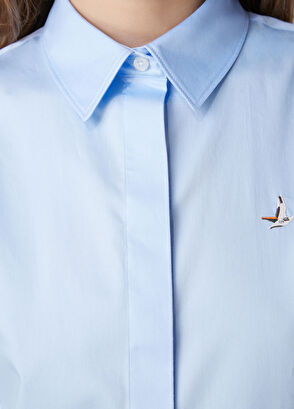 Beymen Club Mavi Basic Poplin Gömlek - 8
