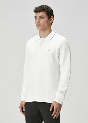 Beymen Club Comfort Fit Kırık Beyaz Polo Sweatshirt - 4