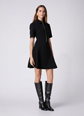 Beymen Club Black Zipper Mini Dress - 5