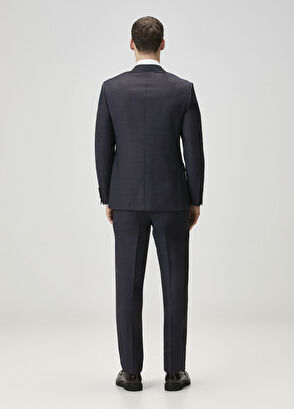 Koyu Lacivert Yün Takım Elbise - Görsel 6