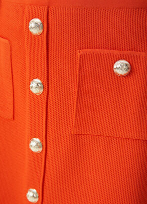 Beymen Club Coral Gold Buttoned Mini Skirt - 6