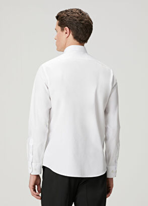 Beymen Club Comfort Fit White Classic Non-Iron Oxford Shirt - 6