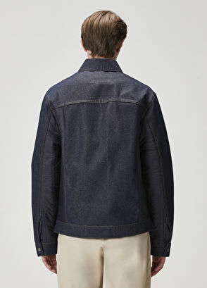 Beymen Club Lacivert Kapitone Detaylı Denim Ceket - 5