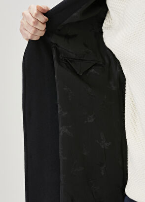 Beymen Club Lacivert İtalyan Yün Kaşe Palto - 9