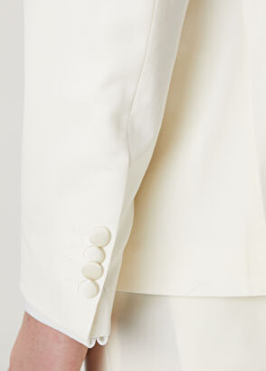 Beymen Club Off-White Wool One-Button Tuxedo - 7