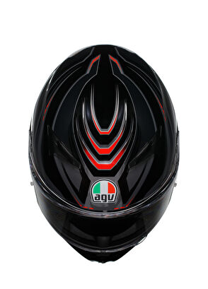 Agv K3 Syth Black Red Closed Motorcycle Helmet - 6