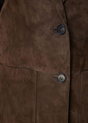 Beymen Club Dark Khaki Classic Suede Jacket - 7
