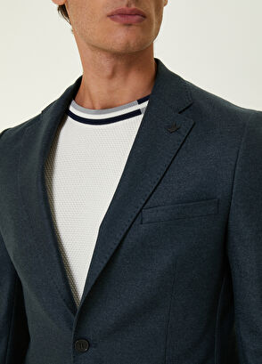 Beymen Club Koyu Gri İnce Flanel Yün Ceket - 5