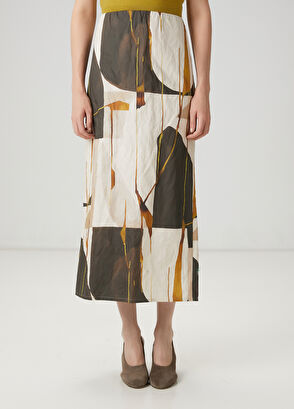 Beymen Club Çok Renkli Desenli Midi Etek - 3