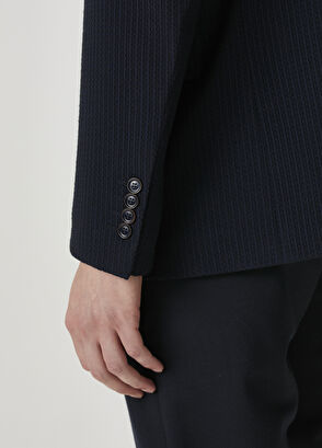 Beymen Club Lacivert Gofreli Ceket - 7