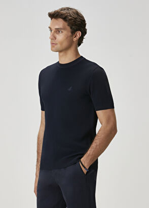 Beymen Club Lacivert Kısa Kollu Kazak - 5