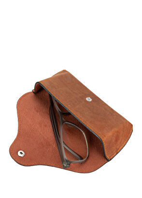 Bloominbag Capri Saddle Brown Kahverengi Deri Unisex Gözlük Kılıfı - 4