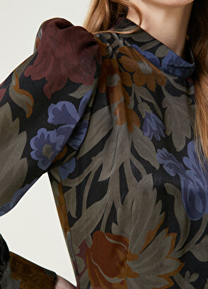 Beymen Club Haki Desenli Pileli Mini Boy Elbise - 5