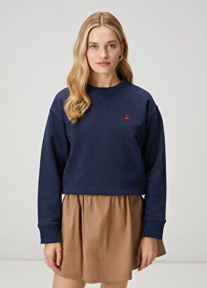 Beymen Club Navy Blue Basic Sweatshirt - 4