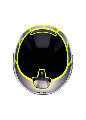 Agv Irides Davao Black Grey Yellow Fluo Closed Motorcycle Helmet - 7