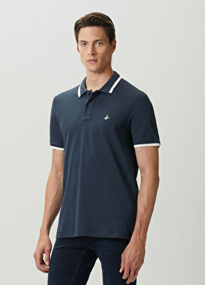 Beymen Club Lacivert Ekru Polo Yaka T-shirt - 3