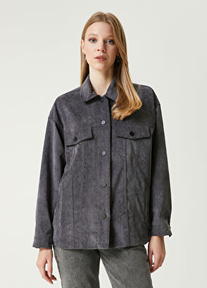 Beymen Club Dark Grey Trucker Over Shirt - 4