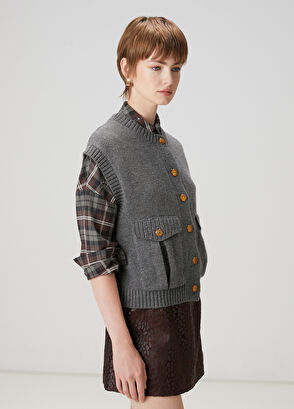 Beymen Club Anthracite Knit Vest - 4