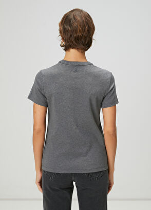Beymen Club Antrasit Melanj Basic T-shirt - 5