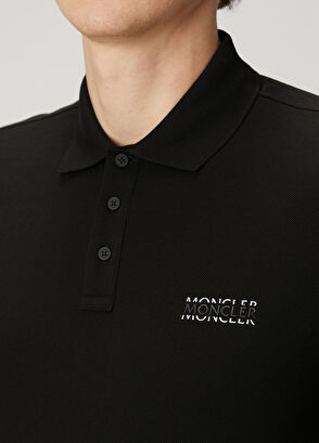 Moncler Black Polo T-Shirt - 5