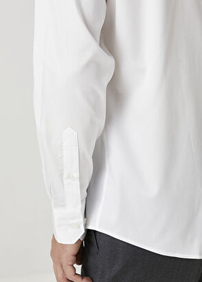 Custom Fit Beyaz Gömlek - Görsel 10