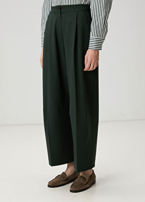 Beymen Club Dark Green Pleated Pants - 4