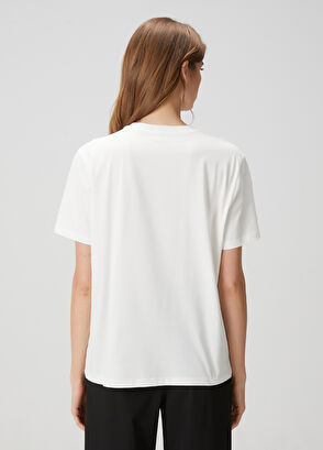 Beymen Club Off-White Embroidered T-Shirt - 5