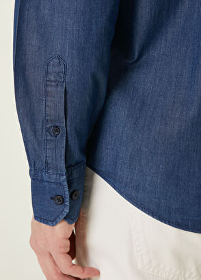 Beymen Club Comfort Fit Lacivert Denim Gömlek - 7