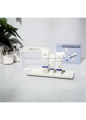 Image Skincare Clear Skin Solutions Clarifying Gel Cleanser + Restoring Serum & Clarifying Repair Crème Soothing Serum & Night Cream Skincare Set - 7
