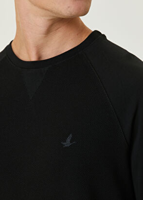Beymen Club Siyah Çift Dokulu Uzun Kollu T-shirt - 6