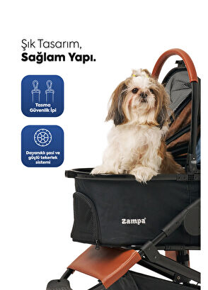 Zampa Helios Kedi ve Köpek Taşıma Arabası - 8