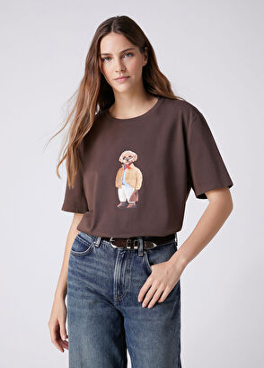 Beymen Club Brown Dog Print T-Shirt - 5