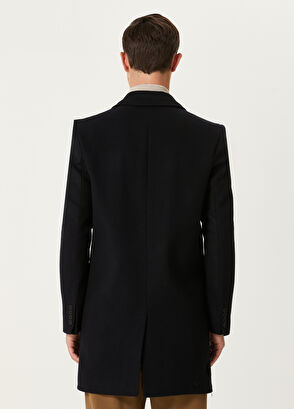 Beymen Club Lacivert Yün Kaşe Palto - 5