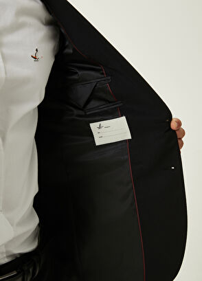 Beymen Club Drop 6 Siyah Klasik İnce Yün Takım Elbise - 9