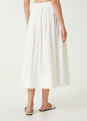 Beymen Club Kırık Beyaz Volümlü Uzun Etek - 5