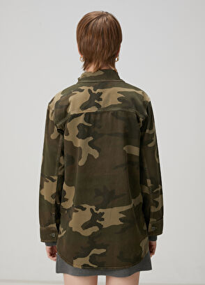 Beymen Club Kamuflaj Desenli Denim Ceket - 5