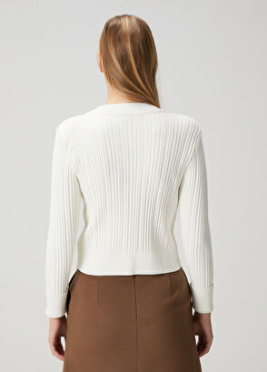 Beymen Club Kırık Beyaz Triko Ceket - 5