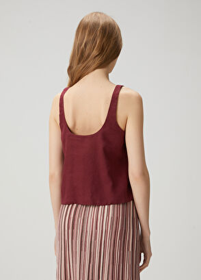 Beymen Club Bordo Keten Bluz - 6