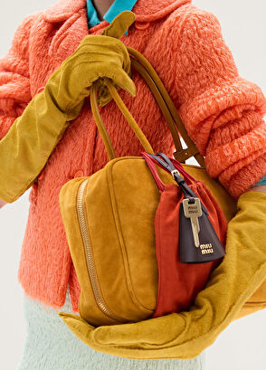 Miu Miu Kahverengi Süet Beau Kadın El Çantası - 3