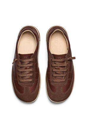 Keen KNX T-Toe Dark Earth Plaza Taupe Deri Erkek Sneaker - 4