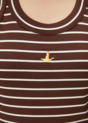 Beymen Club Kahverengi Çizgili Atlet - 6