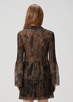 Beymen Club Brown Pleats Chiffon Shirt - 6