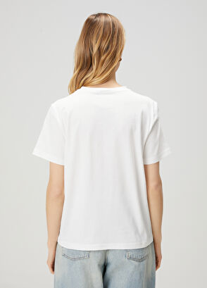 Beymen Club Off-White Bird Embroidered T-Shirt - 5