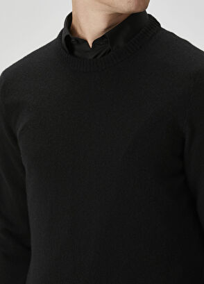 Siyah Kaşmir Kazak - Görsel 8